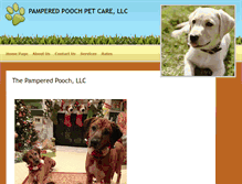 Tablet Screenshot of pamperedpoochpetcare.com